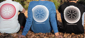 Long Sleeve Heather Blue and White