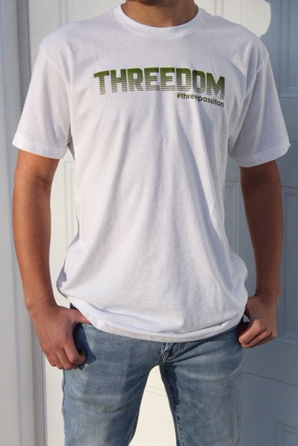Short Sleeve White & Olive